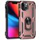 Mobigear Armor Ring Coque iPhone 13 Coque arrière Rigide Anti-Chocs avec Anneau-Support - Rose doré