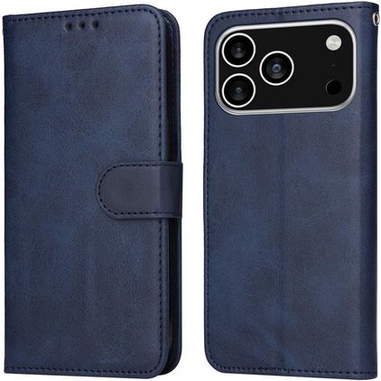 Mobigear Wallet Housse iPhone 17 Pro Etui Porte-Monnaie - Bleu