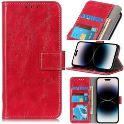 Mobigear Basic iPhone 14 Pro Étui Portefeuille - Rouge