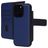Mobiparts Housse iPhone 16 Pro MagSafe Etui avec Coque Détachable en Cuir Véritable Porte-Monnaie - Bleu