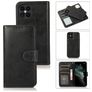 Mobigear Wallet Housse iPhone 12 Etui avec Coque Détachable Porte-Monnaie - Noir