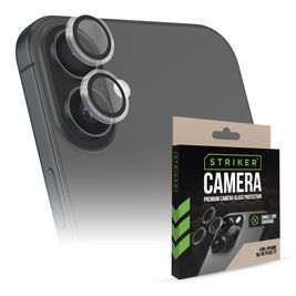 Striker Single Lens iPhone 16 Verre trempé Protection Objectif Caméra - Compatible Coque - Noir