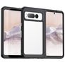 Mobigear Crystal Coque Google Pixel Fold Coque arrière Rigide - Transparent / Noir