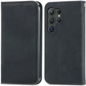 Mobigear Retro Slim Housse Samsung Galaxy S25 Ultra Etui Porte-Monnaie - Noir