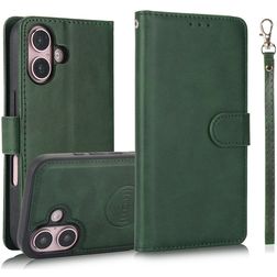 Mobigear Wallet Housse iPhone 16 Plus Etui avec Coque Détachable Porte-Monnaie - Vert