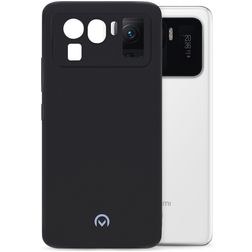 Mobilize Rubber Gelly Coque Xiaomi Mi 11 Ultra Coque arrière en TPU Souple - Matt Black