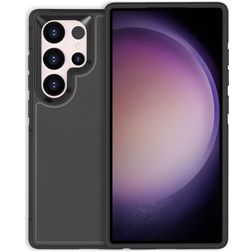 Mobigear Traveller Coque Samsung Galaxy S24 Ultra Coque arrière Rigide Anti-Chocs - Noir