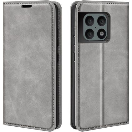 Mobigear Retro Slim OnePlus 10 Pro Étui Portefeuille - Gris