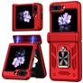 Mobigear Armor ring Coque Samsung Galaxy Z Flip 7 FE Coque arrière Rigide Anti-Chocs avec Anneau-Support - Rouge