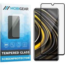 Mobigear Premium POCO M3 Verre trempé Protection d'écran - Compatible Coque - Noir