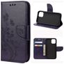 Mobigear Flowers Housse iPhone 12 Mini Etui Porte-Monnaie - Violet