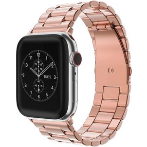 Mobigear Antwerp Bracelet Acier Apple Watch Fermeture boucle déployante - 49/46/45/44 mm - Rose doré