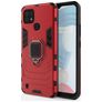 Mobigear Armor Ring Coque Realme C21 Coque arrière Rigide Anti-Chocs avec Anneau-Support - Rouge