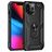 Mobigear Armor Ring Coque iPhone 13 Pro Coque arrière Rigide Anti-Chocs avec Anneau-Support - Noir