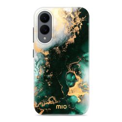 MIO Samsung Galaxy S25 Edge MagSafe Plastique rigide Coque arrière - Green Marble