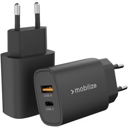 Mobilize - Double USB / USB-C Chargeur Power Delivery 25W - Noir