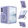 Mobigear 360 Rotating Ring Coque Samsung Galaxy Z Fold 8 MagSafe Coque arrière Rigide avec Anneau-Support - Violet
