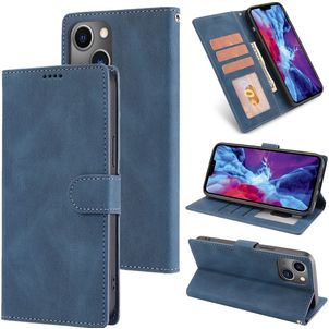 Mobigear Wallet Housse iPhone 14 Plus Etui Porte-Monnaie - Bleu