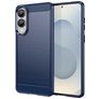 Mobigear Brushed Slim Coque Samsung Galaxy S25 Edge Coque arrière en TPU Souple - Bleu