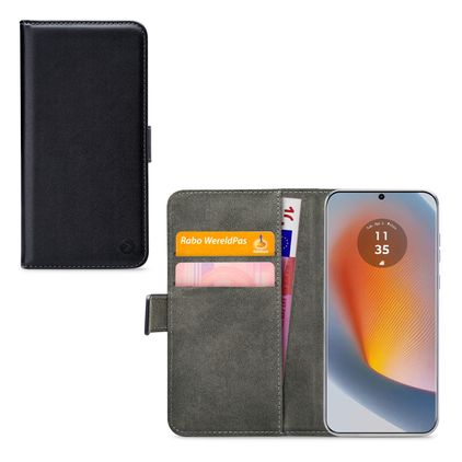 Mobilize Classic Gelly Wallet Housse Motorola Edge 50 Fusion Etui Porte-Monnaie - Noir