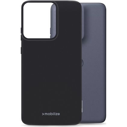 Mobilize Rubber Gelly Coque Motorola Edge 50 Neo Coque arrière en TPU Souple - Noir
