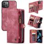 Caseme 008 Housse iPhone 13 Mini Etui avec Coque Détachable Porte-Monnaie - Rouge