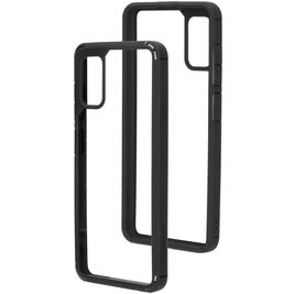 Mobiparts Rugged Clear Coque Samsung Galaxy A41 Coque arrière Rigide Anti-Chocs - Transparent / Noir