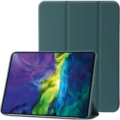 Mobigear Tri-Fold Gel Coque iPad 10 (2022) Etui en TPU,Similicuir - Vert