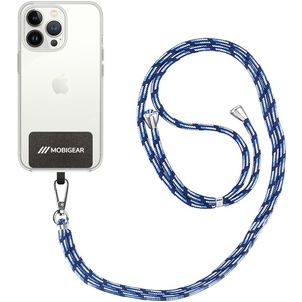 Mobigear Lanyard - Cordon de téléphone universel ajustable - Noir / Bleu / Baby Blue