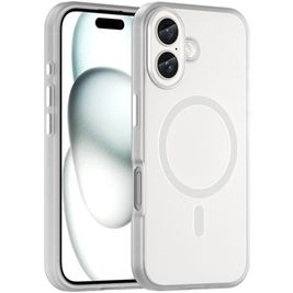 Mobigear Shockproof Coque iPhone 16 MagSafe Coque arrière en TPU Souple - Blanc