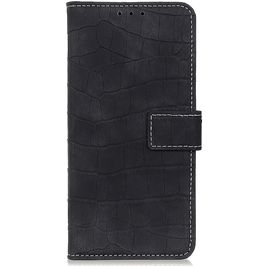 Mobigear Croco Housse Samsung Galaxy A51 Etui Porte-Monnaie - Noir