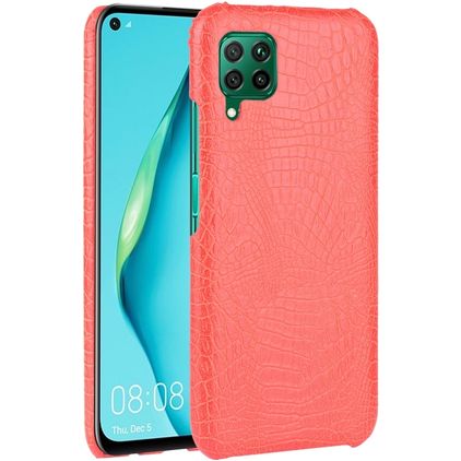 Mobigear Croco Coque Huawei P40 Lite Coque arrière Rigide - Rouge