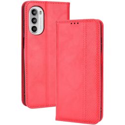 Mobigear Sensation Housse Motorola Moto G52 Etui Porte-Monnaie - Rouge