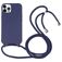 Mobigear Lanyard iPhone 16 Pro Coque avec cordon en Silicone - Dark Blue