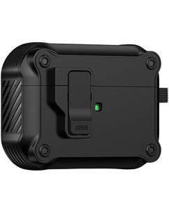 Mobigear Armor Clip Coque Apple AirPods Pro 2 Coque Rigide - Noir