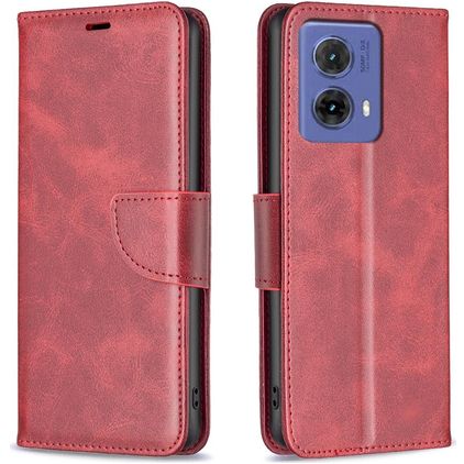 Mobigear Excellent Motorola Moto G85 Étui Portefeuille - Rouge