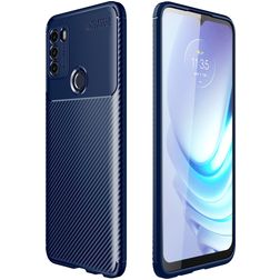 Mobigear Racing Coque Motorola Moto G50 Coque arrière en TPU Souple - Bleu
