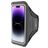 Mobiparts Comfort Fit Brassard Téléphone iPhone 14 Pro Brassard Coque de Sport en Neoprène - Noir