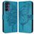 Mobigear Butterfly Housse Samsung Galaxy A16 Etui Porte-Monnaie - Bleu