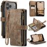 CaseMe C30 Housse iPhone 17 Pro Etui Porte-Monnaie - Marron