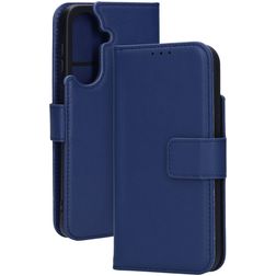 Mobiparts Wallet Housse Samsung Galaxy A37 Etui en Cuir Véritable Porte-Monnaie - Bleu