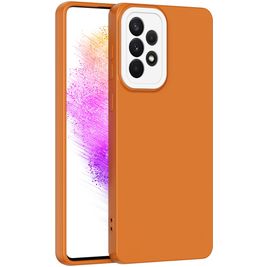 Mobigear Colors Coque Samsung Galaxy A73 Coque arrière en TPU Souple - Cognac