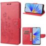Mobigear Flowers Housse OPPO A17 Etui Porte-Monnaie - Rouge