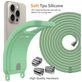 Mobigear Lanyard Card iPhone 16 Pro Coque avec cordon en Silicone et Porte-Cartes - Vert