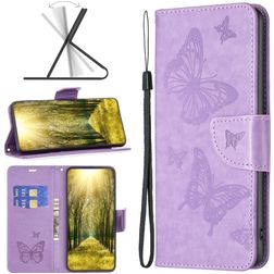 Mobigear Butterfly Housse Xiaomi Redmi Note 11E Etui Porte-Monnaie - Violet