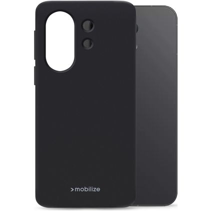Mobilize Rubber Gelly Coque Vivo X200 FE Coque arrière en TPU Souple - Noir