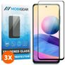 Mobigear Premium Xiaomi Redmi 10 5G Verre trempé Protection d'écran - Compatible Coque - Noir (Lot de 3)