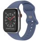 Mobigear Sport Dual Bracelet Silicone Apple Watch Fermeture à clou et passant - 49/46/45/44 mm - Bleu Marin