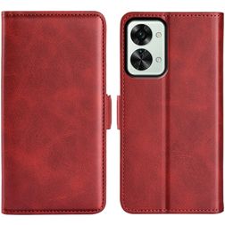 Mobigear Slim Magnet Housse OnePlus Nord 2T 5G Etui Porte-Monnaie - Rouge