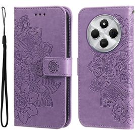Mobigear Flowers Housse Xiaomi Redmi 14C Etui Porte-Monnaie - Violet